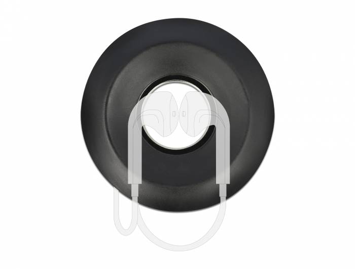 DeLOCK Cableyoyo - Spule für Headset für Kabel, Kopfhörer - Schwarz, weiß (Packung mit 2)