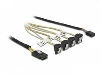 Delock - SATA- / SAS-Kabel - Mini SAS (SFF-8087) bis SATA, interne Stromversorgung, 8-polig