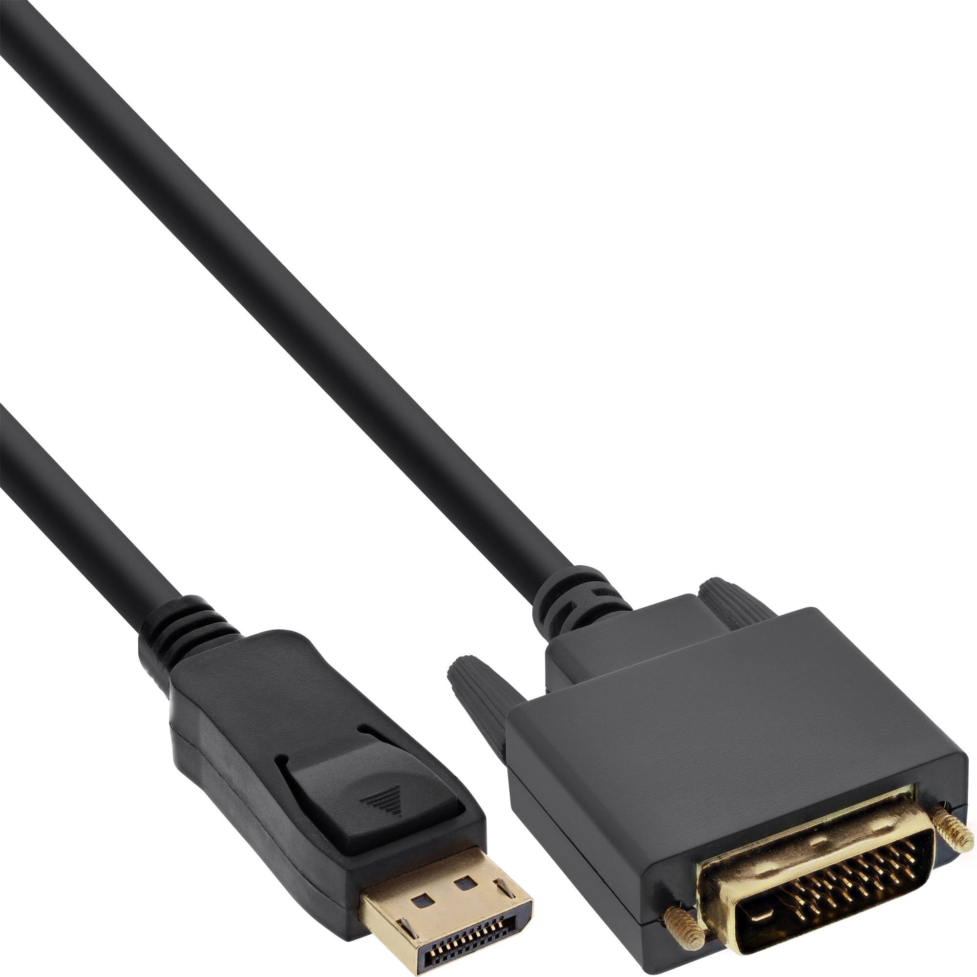 INLINE - DisplayPort zu DVI Konverter Kabel - schwarz - 1m