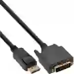 INLINE - DisplayPort zu DVI Konverter Kabel - schwarz - 5m INLINE - DisplayPort zu DVI Konverter Kabel - schwarz - 5m