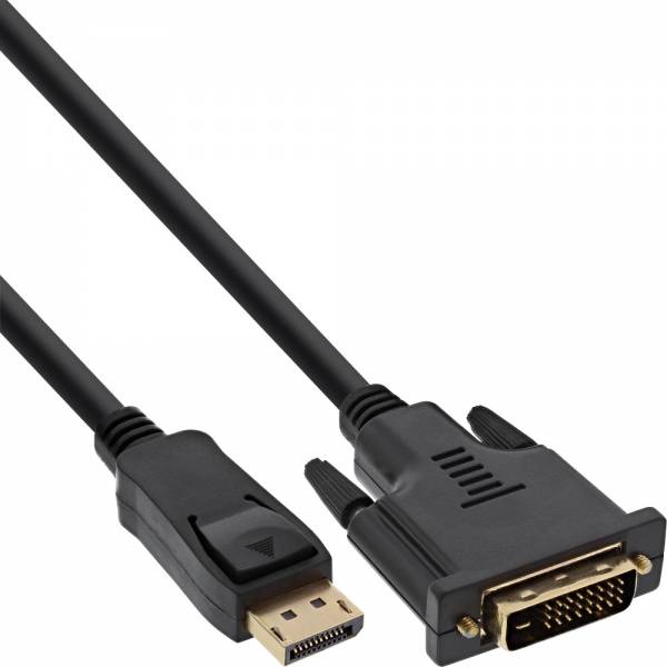 INLINE - DisplayPort zu DVI Konverter Kabel - schwarz - 0,5m