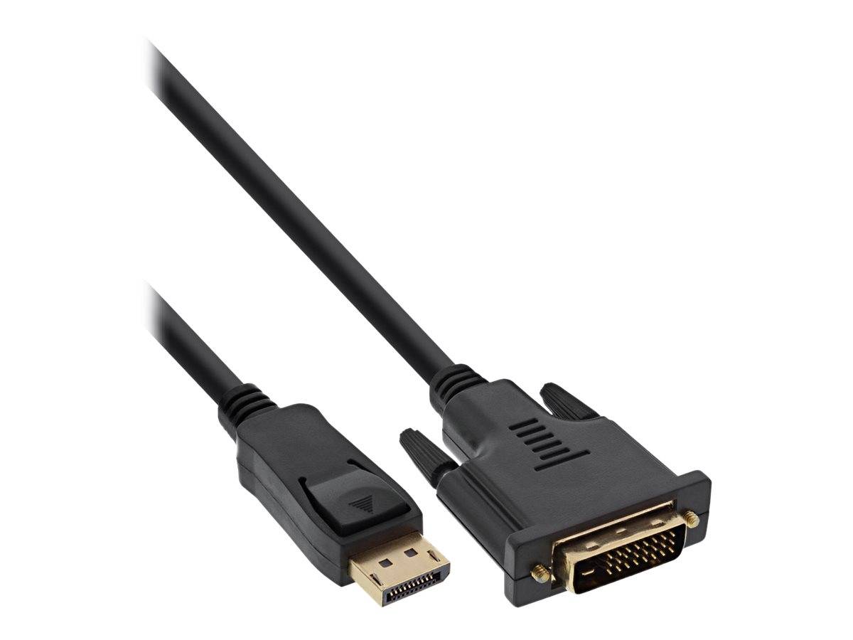 INLINE - DisplayPort zu DVI Konverter Kabel - schwarz - 0,5m