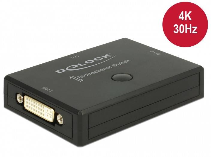 DeLock DVI 2 - 1 Switch bidirectional 4K 30 Hz