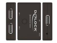 DeLock Displayport 2 - 1 Switch bidirectional 4K 60 Hz