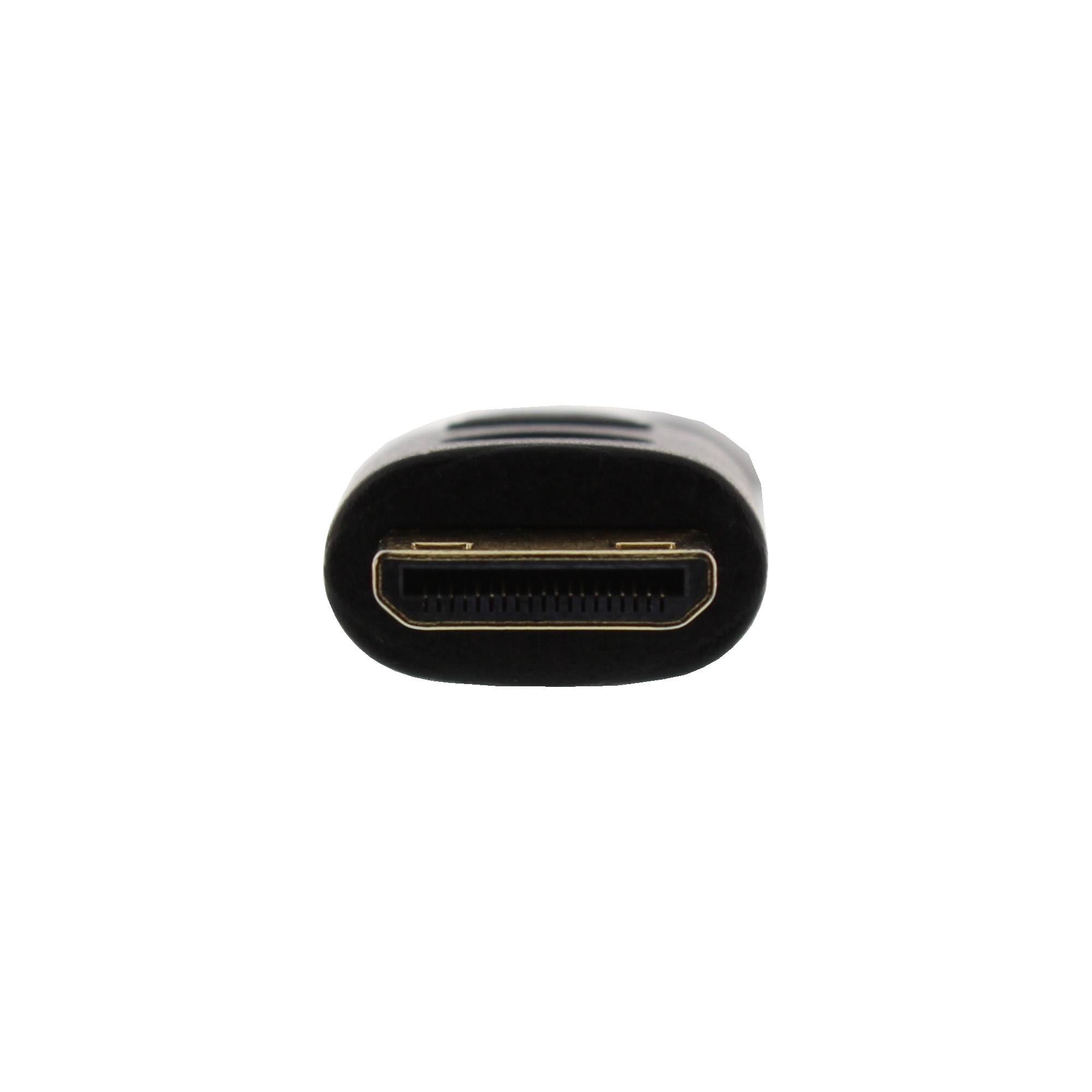 INLINE - HDMI Superslim Kabel A an C - HS mit Eth. - Premium - schwarz / gold - 0,5m