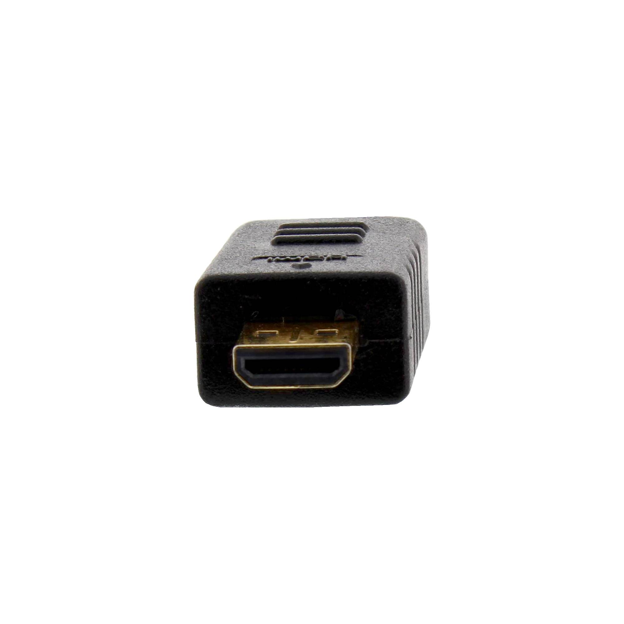 INLINE - HDMI Superslim Kabel A an D - HS mit Eth. - Premium - schwarz / gold - 0,3m