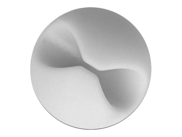 Delock - Kabelhalter - Grau, weiß (Packung mit