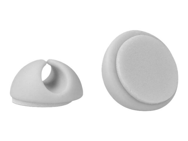 Delock - Kabelhalter - Grau, weiß (Packung mit