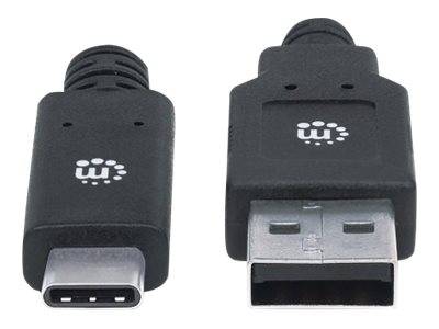 Manhattan USB-C to USB-A Cable, 2m, Male to Male, 5 Gbps (USB 3.2 Gen1 aka USB 3.0)