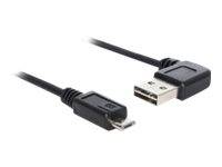 DeLOCK Easy - USB-Kabel - USB (M) links/rechts abgewinkelt, umkehrbar bis Micro-USB Typ B (M)