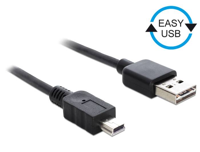 DeLOCK Easy - USB-Kabel - USB (M) umkehrbar bis mini-USB Typ B (M)