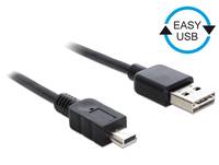 DeLOCK Easy - USB-Kabel - USB (M) umkehrbar bis mini-USB Typ B (M)