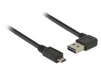 DeLOCK Easy - USB-Kabel - USB (M) links/rechts abgewinkelt bis Micro-USB Typ B (M)