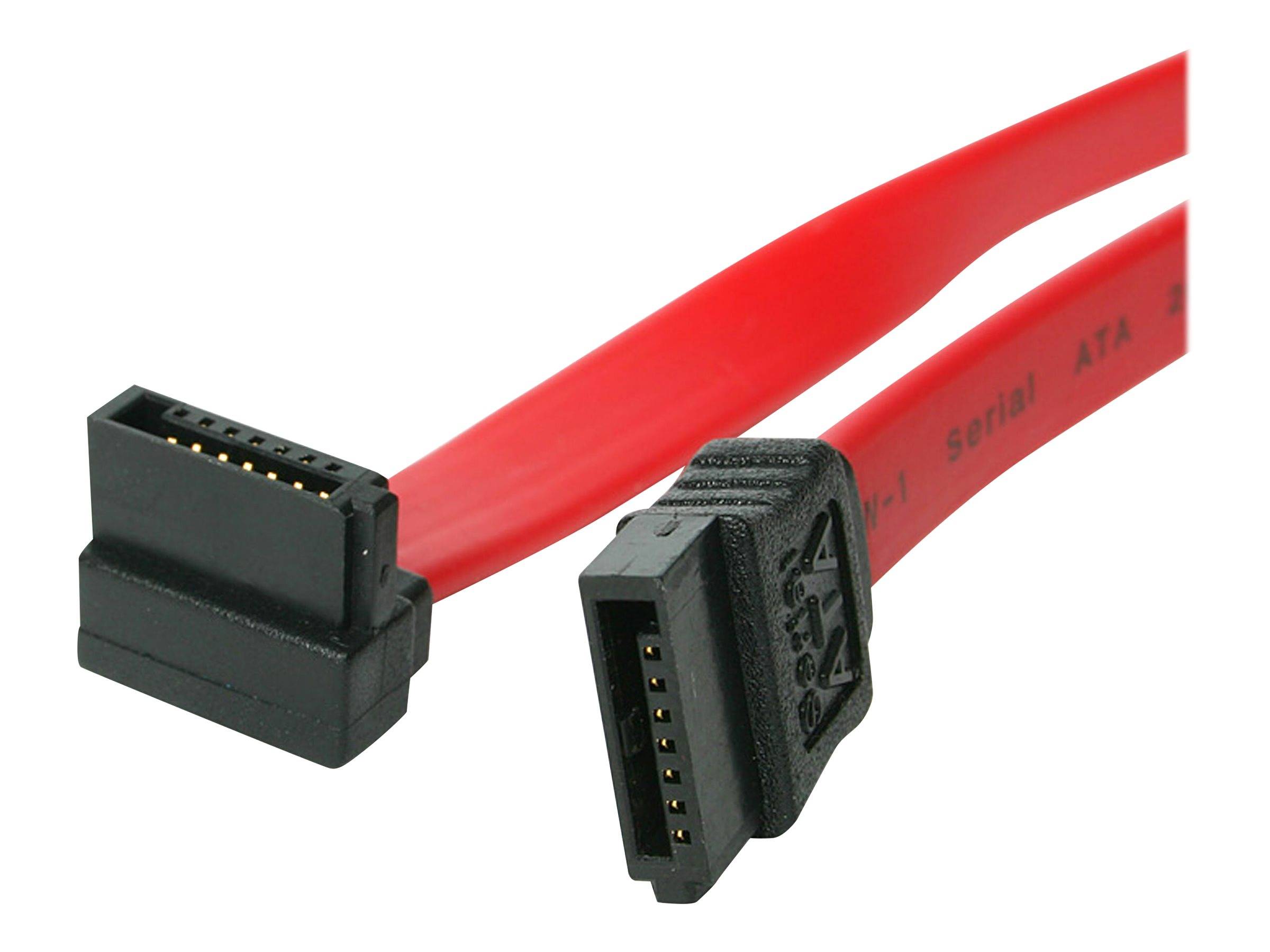 StarTech.com SATA Anschluss Kabel - S-ATA Serial ATA internes Datenkabel - 7 pin Slimline Kabel 45cm - rechts gewinkelt - SATA-Kabel - Serial ATA