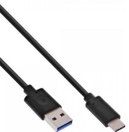 INLINE - USB 3.2 Gen.1x2 Kabel - USB-C Stecker an A Stecker - schwarz - 2m