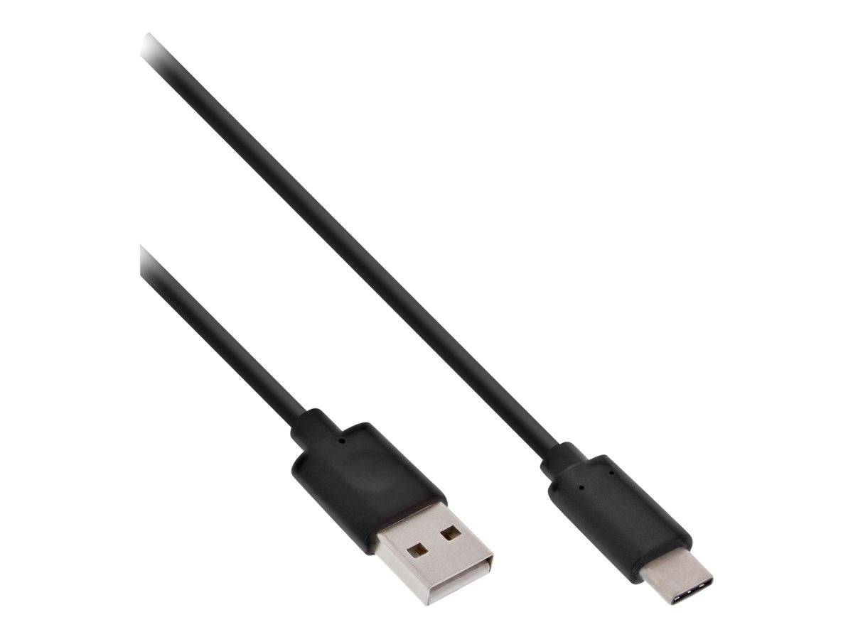 INLINE - USB 2.0 Kabel - USB-C Stecker an A Stecker - schwarz - 2m