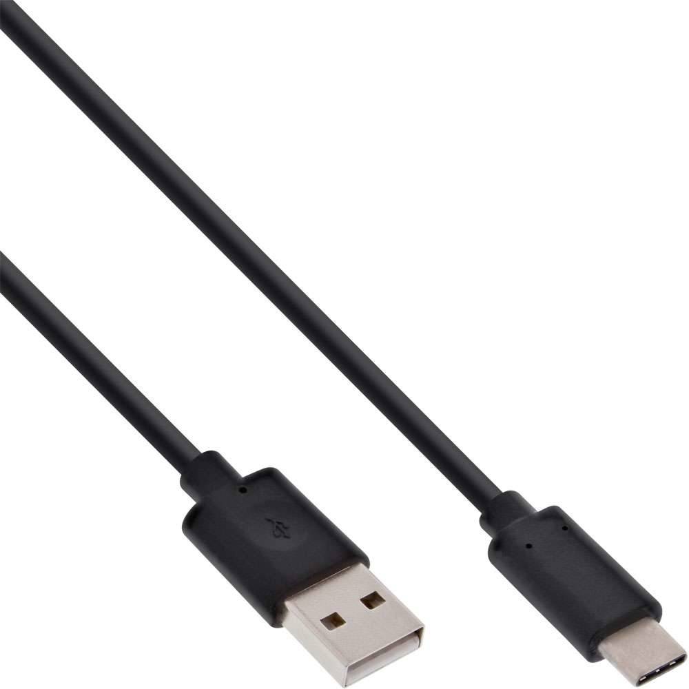 INLINE - USB 2.0 Kabel - USB-C Stecker an A Stecker - schwarz - 2m
