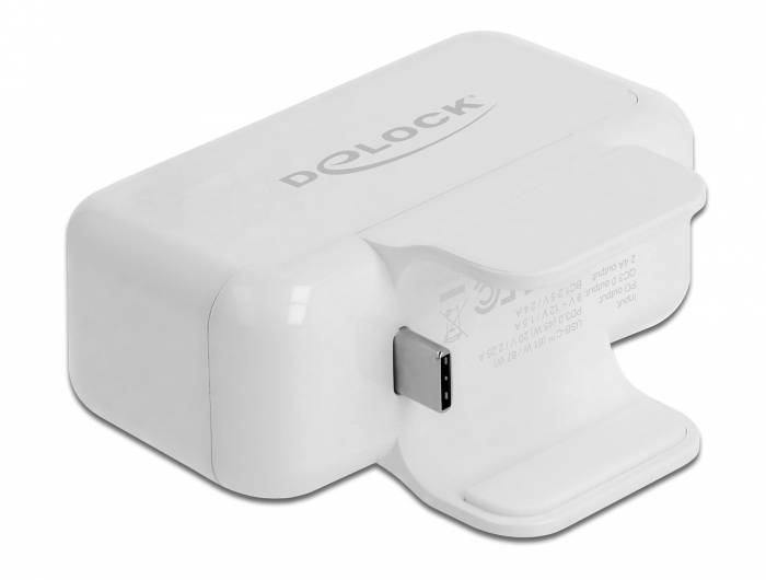 Delock Adapter for Apple power supply with PD and QC 3.0 - Netzteil - 2.4 A - PD 3.0, QC 3.0 - 4 Ausgabeanschlussstellen (USB, 2 x USB, USB-C)