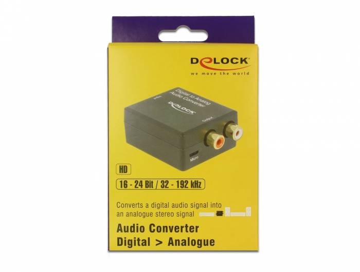 DeLOCK - Digital-Analog-Audiowandler - Schwarz