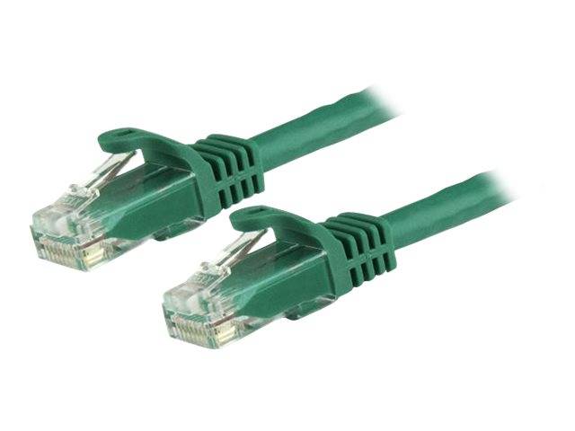 StarTech.com 15m Cat6 Snagless Gigabit UTP Netzwerkkabel - Cat 6 RJ45 Netzwerkkabel mit Knickschutz - Grün - Patch-Kabel
