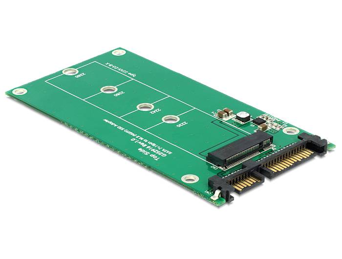 Delock Converter SATA 22 pin > M.2 NGFF - SATA-Adapter - SATA Combo zu Key M-Steckplatz (passend für M Key oder B+M Key-
