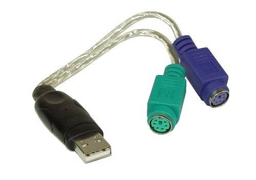 INLINE - USB zu PS/2 Konverter - USB Stecker an 2x PS/2 Buchse für Maus + Tastatur