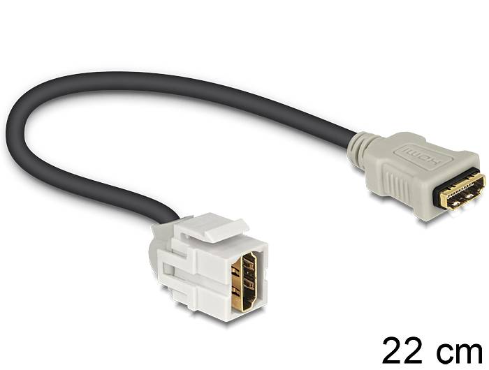 DeLOCK Keystone Module HDMI female > HDMI female 250° with cable - HDMI-Kabel - HDMI (W)
