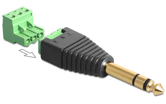 DeLOCK - Audio-Adapter - 3-poliger Anschlussblock (M)
