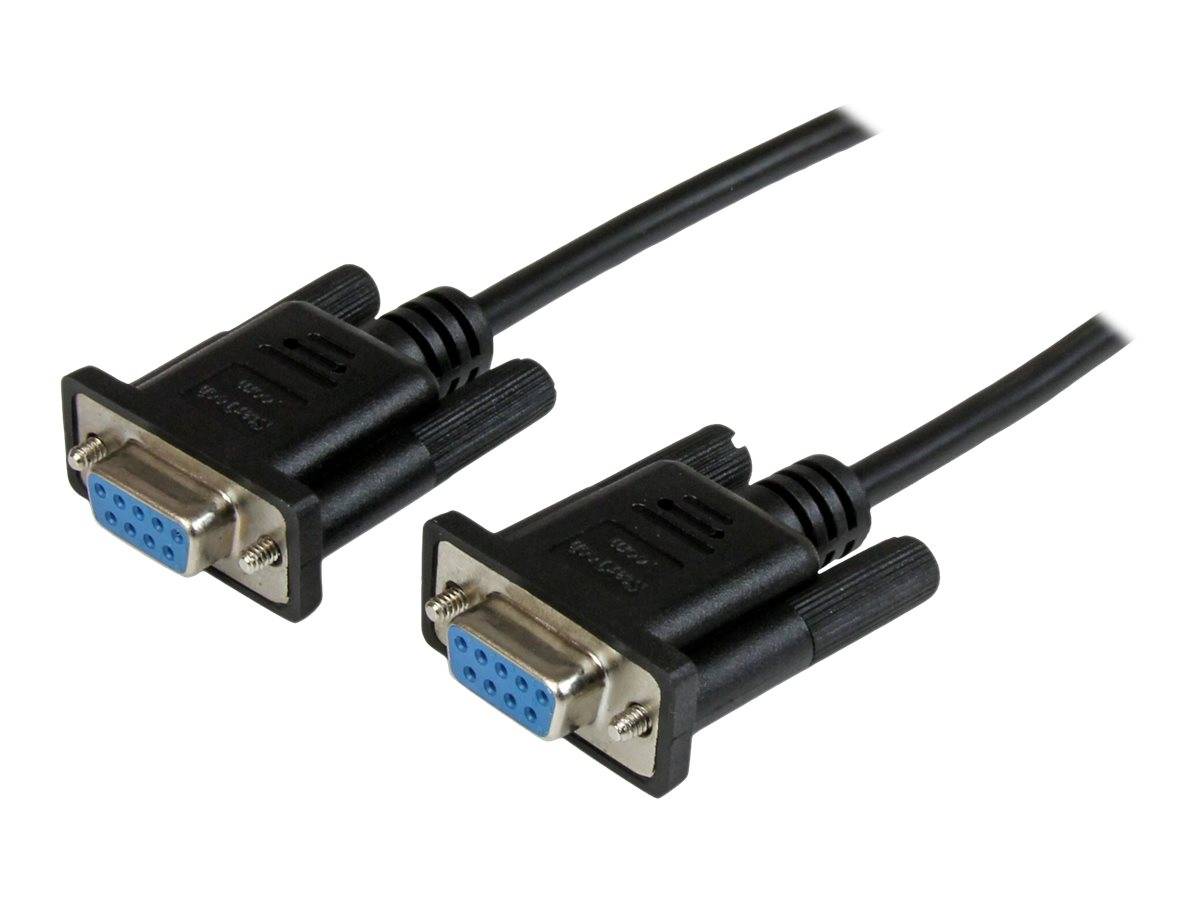 StarTech.com 2m DB9 RS232 Seriell modemkabel - Bu/Bu - 9-pin seriell -Modem Anschlusskabel - Schwarz - modem