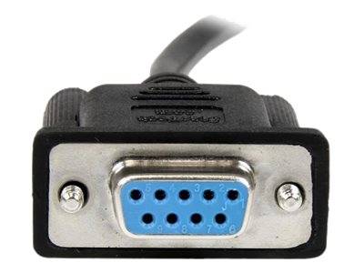 StarTech.com 2m DB9 RS232 Seriell Nullmodemkabel - Bu/Bu - 9-pin seriell Null-Modem Anschlusskabel - Schwarz - Nullmodem