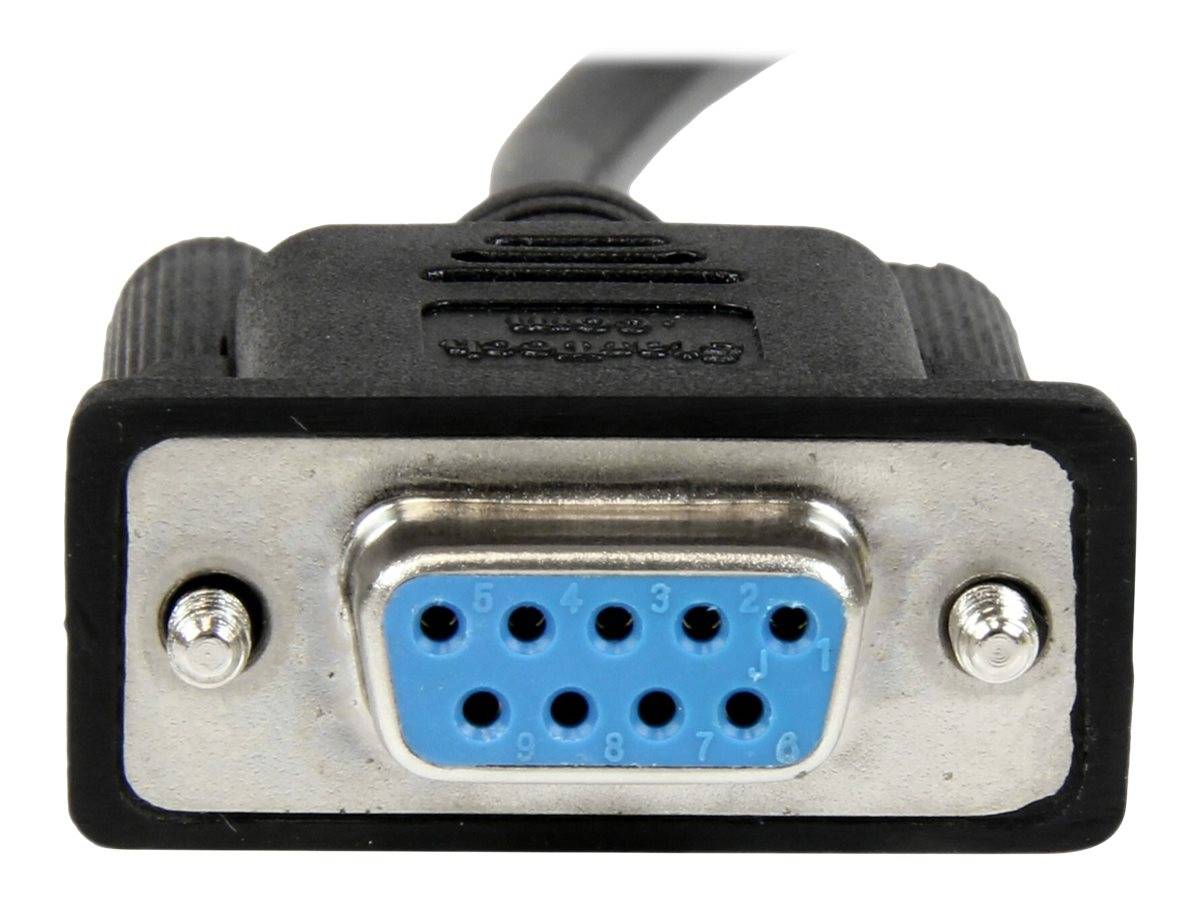 StarTech.com 2m DB9 RS232 Seriell Nullmodemkabel - Bu/Bu - 9-pin seriell Null-Modem Anschlusskabel - Schwarz - Nullmodem