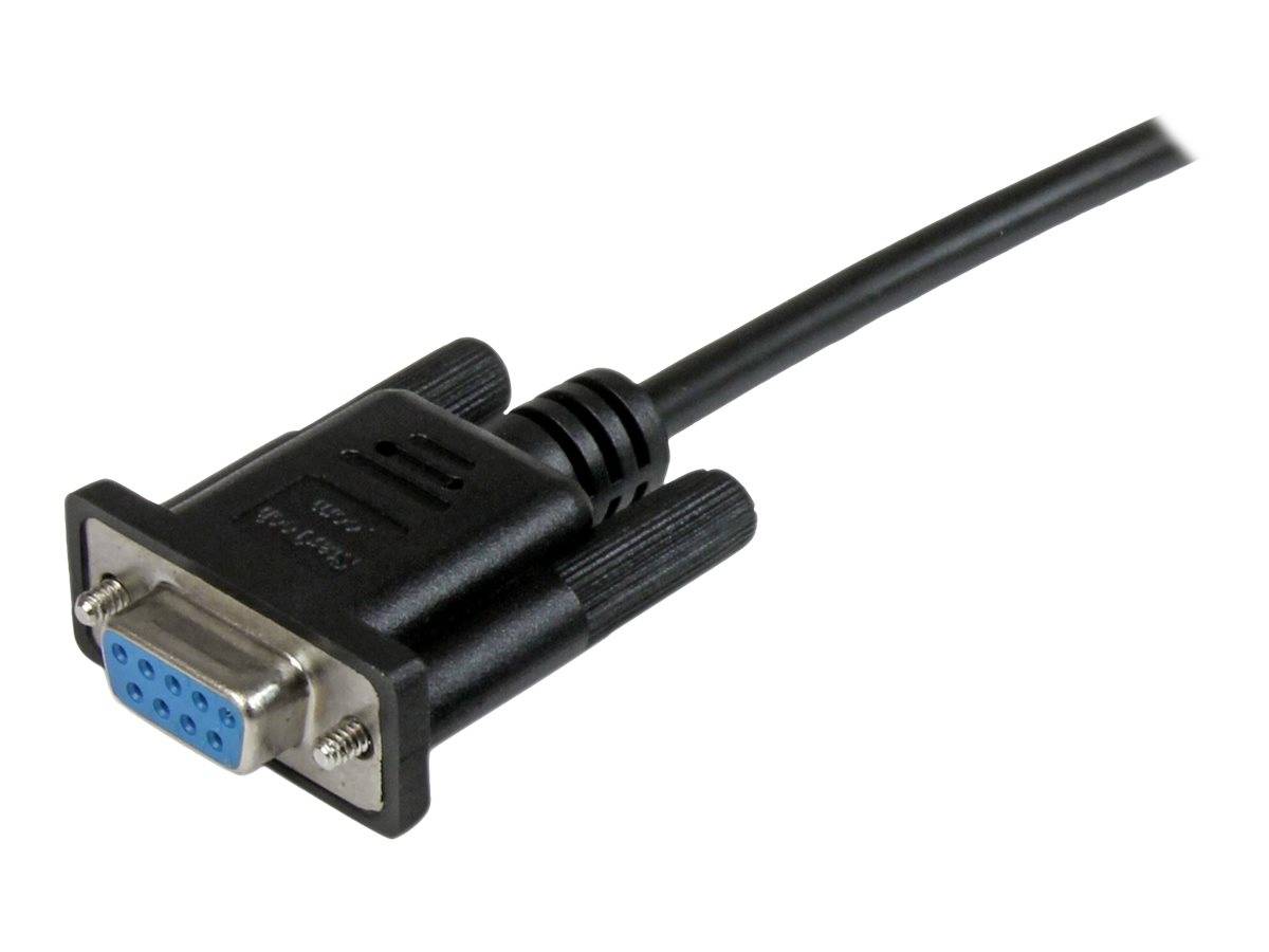 StarTech.com 2m DB9 RS232 Seriell Nullmodemkabel - Bu/Bu - 9-pin seriell Null-Modem Anschlusskabel - Schwarz - Nullmodem