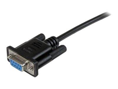 StarTech.com 2m DB9 RS232 Seriell Nullmodemkabel - Bu/Bu - 9-pin seriell Null-Modem Anschlusskabel - Schwarz - Nullmodem