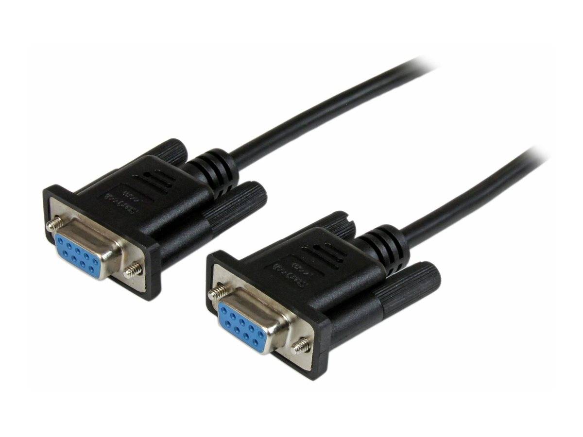 StarTech.com 1m DB9 RS232 Seriell modemkabel - Bu/Bu - 9-pin seriell -Modem Anschlusskabel - Schwarz - modem