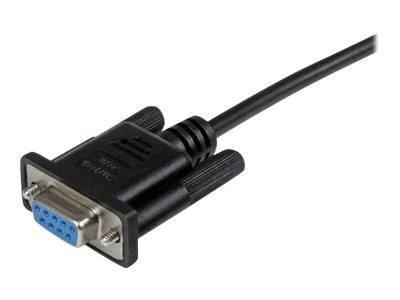 StarTech.com 1m DB9 RS232 Seriell Nullmodemkabel - Bu/Bu - 9-pin seriell Null-Modem Anschlusskabel - Schwarz - Nullmodem