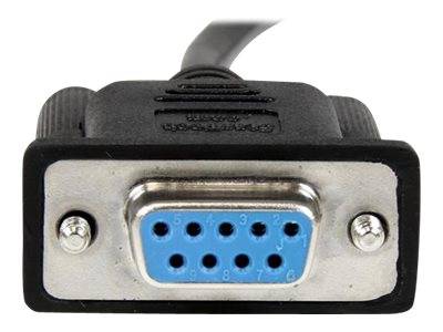 StarTech.com 1m DB9 RS232 Seriell Nullmodemkabel - Bu/Bu - 9-pin seriell Null-Modem Anschlusskabel - Schwarz - Nullmodem