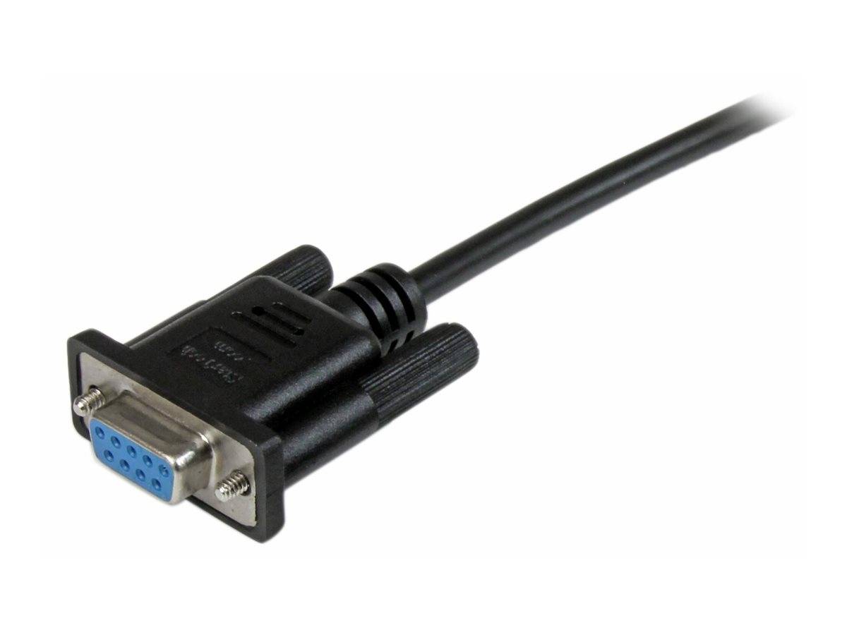 StarTech.com 1m DB9 RS232 Seriell Nullmodemkabel - Bu/Bu - 9-pin seriell Null-Modem Anschlusskabel - Schwarz - Nullmodem
