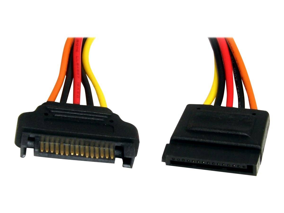 StarTech.com SATA Verlängerung 30cm - S-ATA 15 Pin Stromverlängerung Stecker / Buchse - interne Serial-ATA Stromverlänge