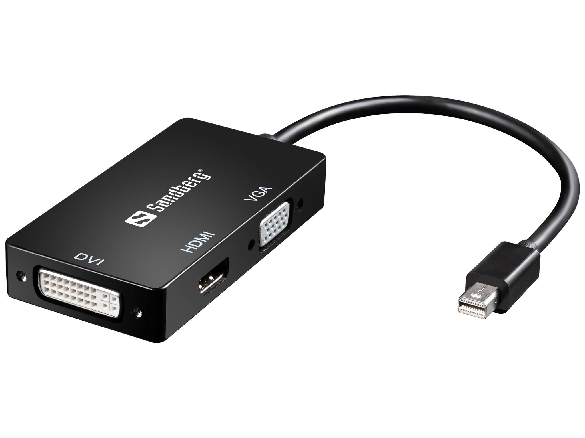 Sandberg Adapter MiniDP>HDMI+DVI+VGA - Videokonverter