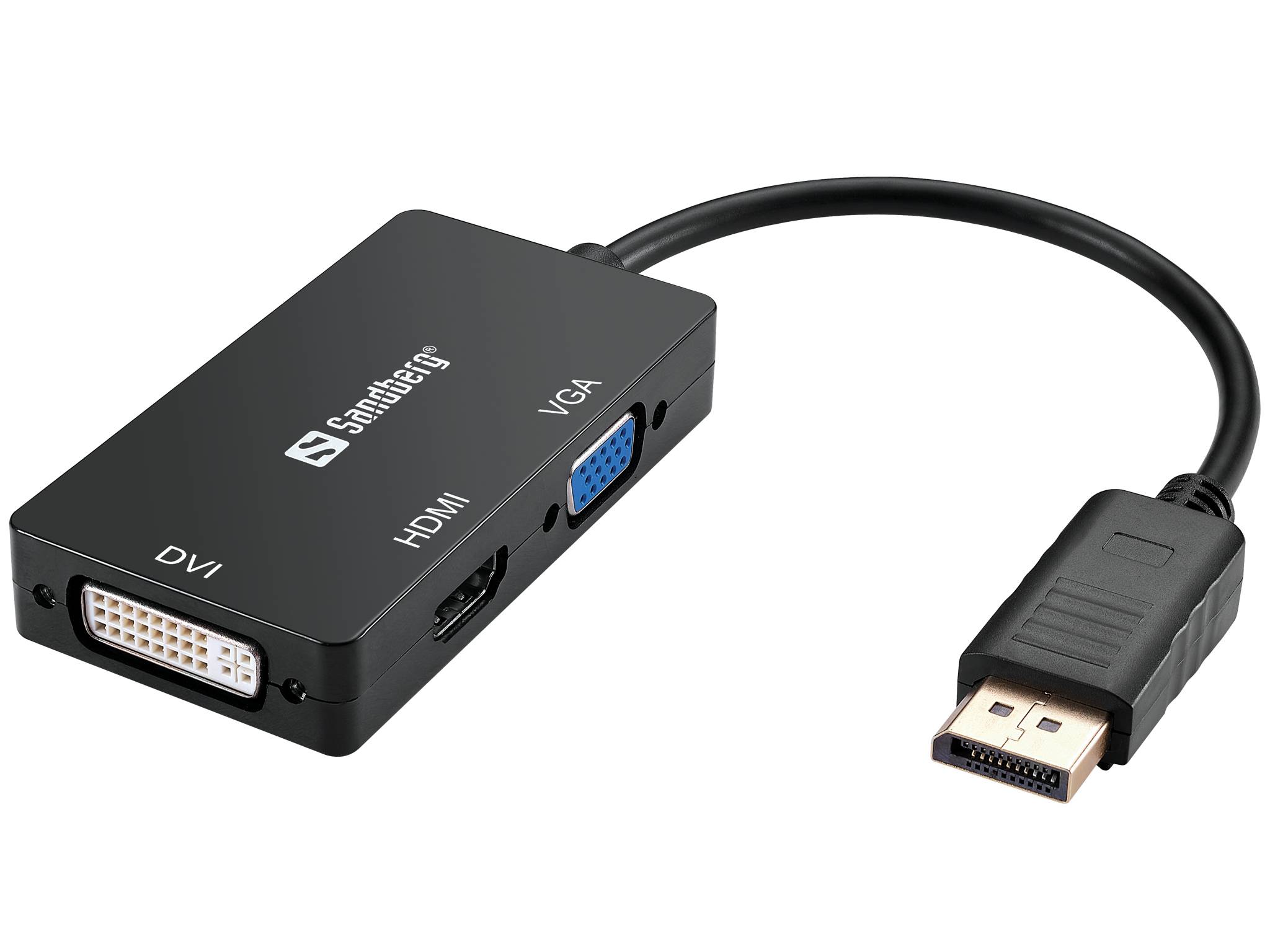Sandberg Adapter DP>HDMI+DVI+VGA - Videokonverter