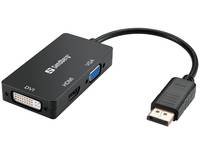 Sandberg Adapter DP>HDMI+DVI+VGA - Videokonverter