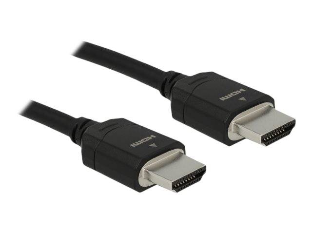 Delock - Ultra High Speed - HDMI-Kabel - HDMI männlich zu HDMI männlich - 1 m - Dreifachisolierung - Schwarz - Dolby DTS