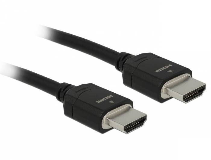 Delock - Ultra High Speed - HDMI-Kabel - HDMI männlich zu HDMI männlich - 1 m - Dreifachisolierung - Schwarz - Dolby DTS