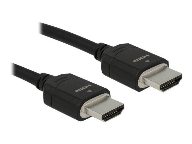 Delock - Ultra High Speed HDMI mit Ethernetkabel - HDMI männlich bis HDMI männlich - 3 m - Dreifachisolierung - Schwarz - Dolby DTS-HD Master Audio-