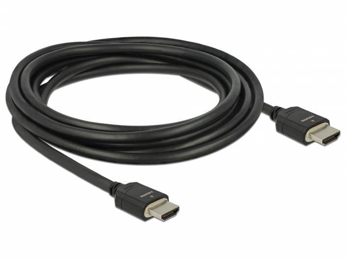 Delock - Ultra High Speed HDMI mit Ethernetkabel - HDMI männlich bis HDMI männlich - 3 m - Dreifachisolierung - Schwarz - Dolby DTS-HD Master Audio-