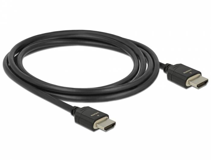 Delock - Ultra High Speed - HDMI-Kabel - HDMI männlich zu HDMI männlich - 2 m - Dreifachisolierung - Schwarz - Dolby DTS