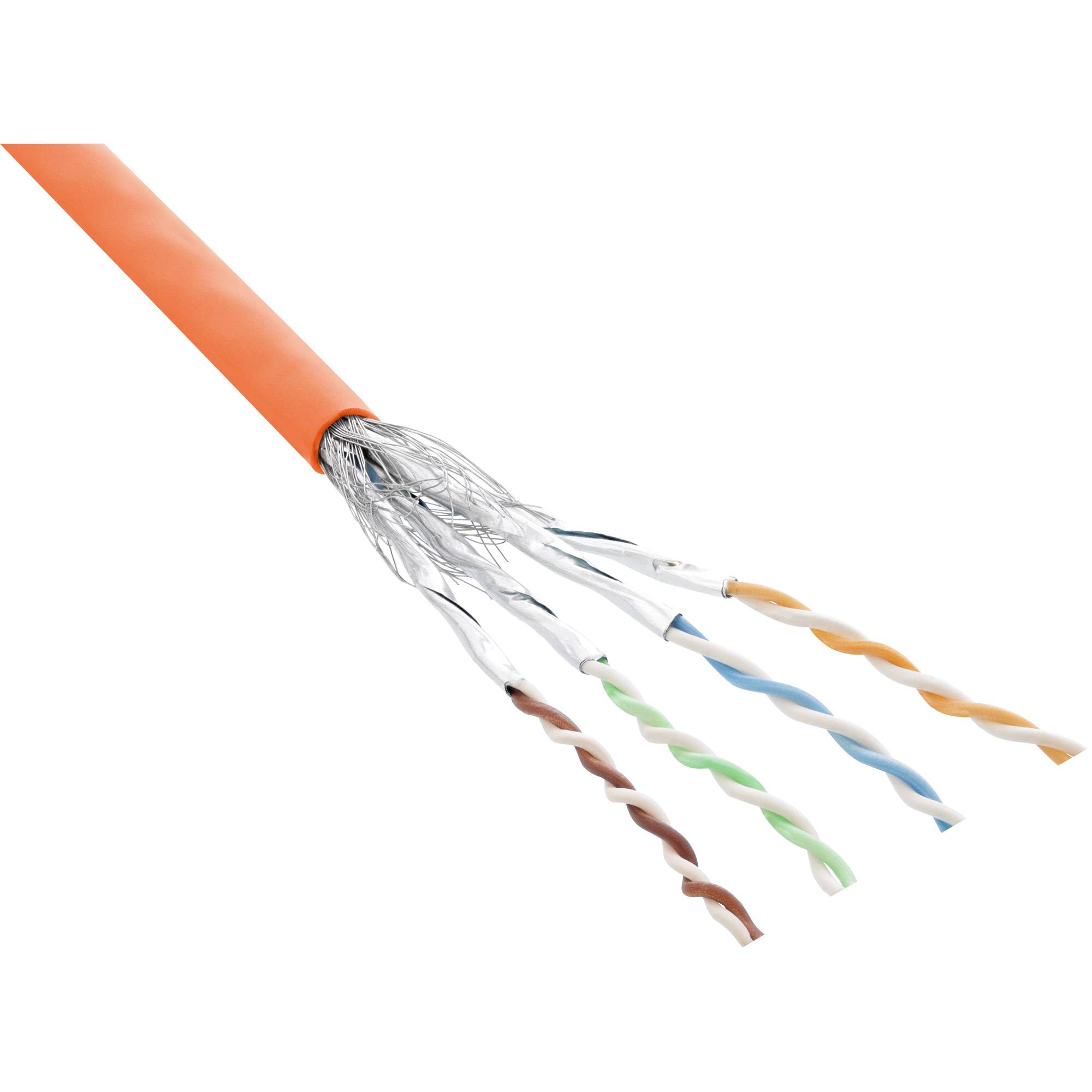 INLINE - Patchkabel Cat.6 S/FTP (PiMf) - orange - AWG27 - PVC - CU - 100m