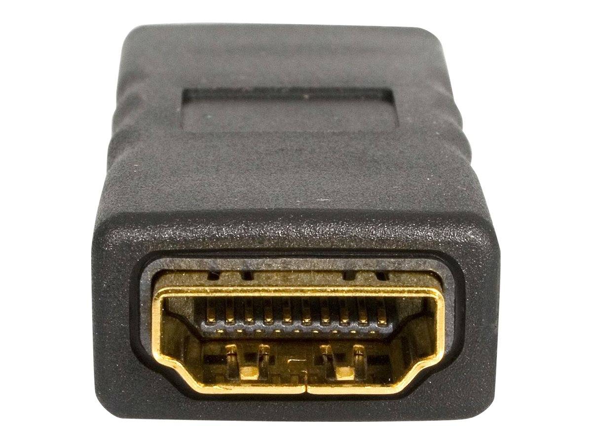 Nahaufnahme eines schwarzen HDMI-Kabelsteckers mit vergoldetem Anschluss auf weißem Hintergrund.