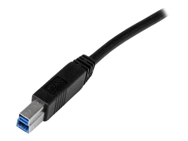 StarTech.com 2m zertifiziertes USB 3.0 SuperSpeed Kabel A auf B - Schwarz - USB 3 Anschlusskabel - Stecker/Stecker - USB
