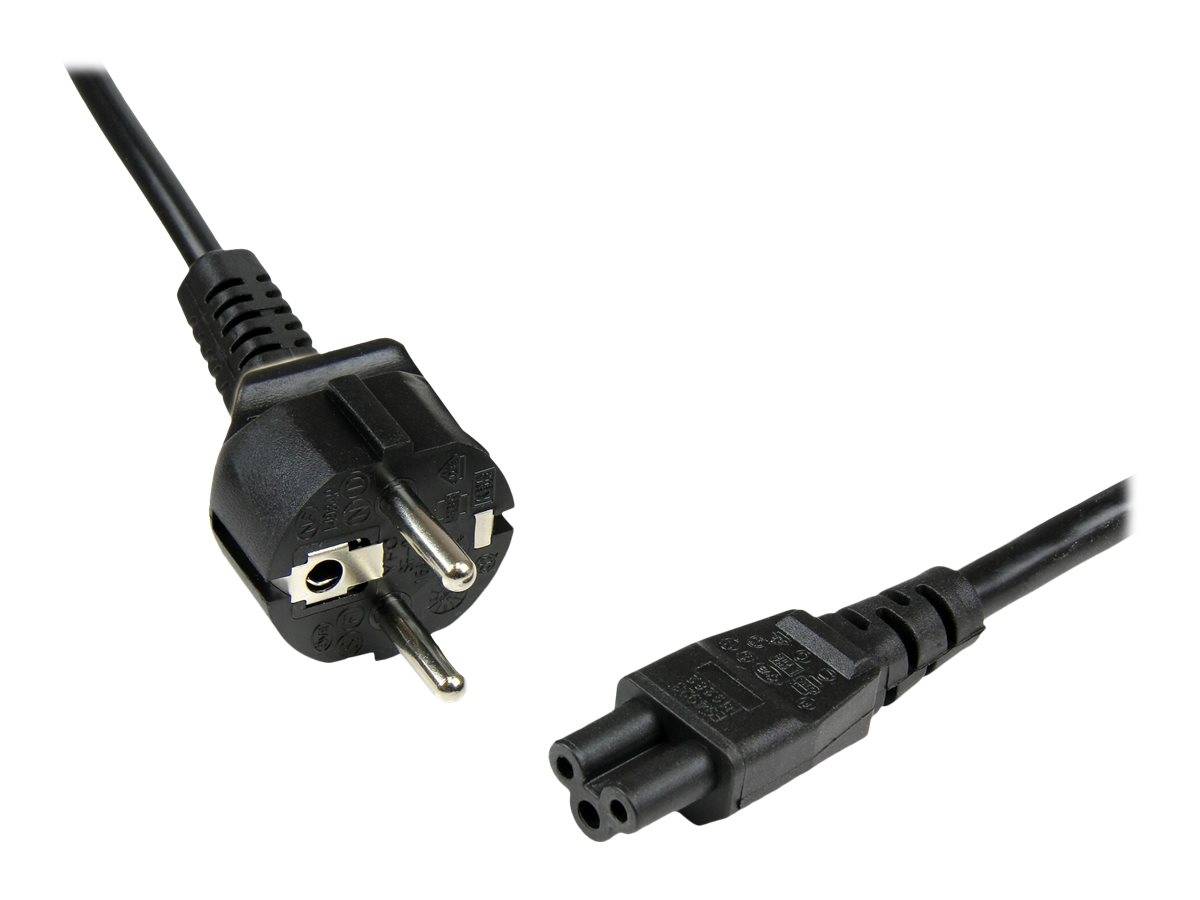 StarTech.com 2 m Laptop Ladekabel, EU Schuko auf C5, 2,5A 250V, 18AWG, Notebook / Laptop Ersatzstromkabel, Laptop Netzte